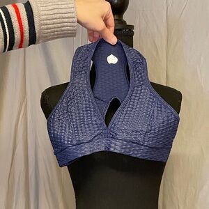 NWOT Booty by Brabants Navy Textured Top